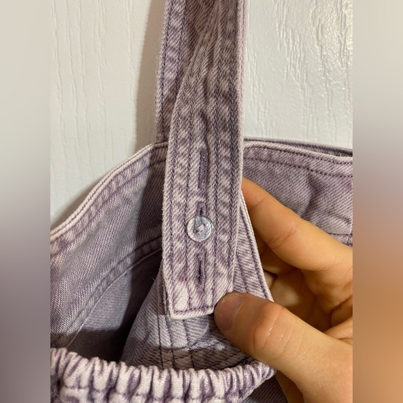 NWT Levi’s Drea Corset Denim Jean Buttoned Purple Tank Crop Top Size Small - Picture 11 of 15